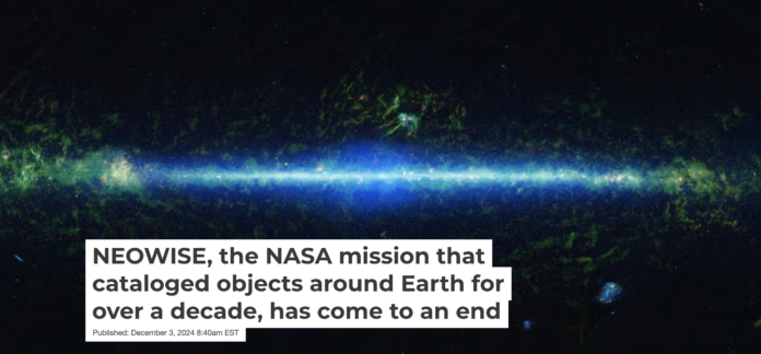 WISE, NEOWISE’s predecessor mission, imaged the entire sky in the mid-infrared range. NASA/JPL/Caltech/UCLA